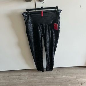 Spanx camo leather leggings